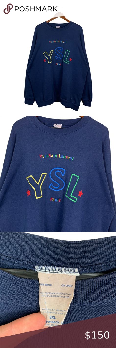 ysl sweatshirt womens|yves saint laurent sweatshirt vintage.